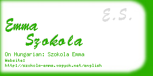 emma szokola business card